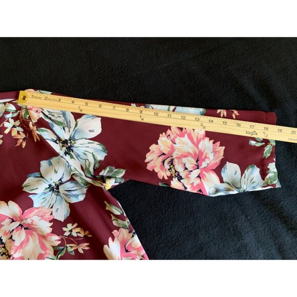 Van Heusen Floral Blouse Womens Size Large Cotton & Polyester Blend - Picture 7 of 9